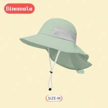 1顶男女童卡通印花渔夫帽，防晒可调节宽檐沙滩帽，适合1-6岁儿童。 - 彩色 - 查看 30