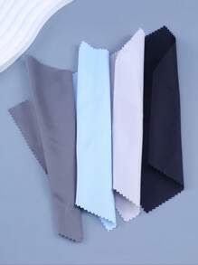 4pcs/Set Solid Color Portable Practical Multifunctional Eyeglasses Cleaning Cloth
