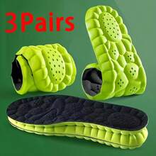3 Pairs Of Lightweight And Soft Insoles, Soft, Elastic, Breathable, Suitable For Sports Shoes And Casual Insoles, Comfortable And Not Tiring For Feet; Long Standing Does Not Tire The Feet, Forming A Cloud State Based On The Force Points On The Soles Of The Feet, Suitable For The General Public