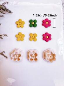 3pcs Spring Flower Stud Polymer Clay Cutters | Spring Clay Cutters | Flower Cutters For Earring Making | Clay Earring Cutters | Polymer Clay Tools |Polymer Clay Cutter For Jewelry Making | Jewelry Making Kits - 3pcs - View 8