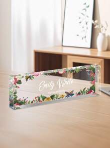 Placa de mesa personalizada, placa de acrílico para mesa, placa de acrílico para professor, placa de acrílico personalizada com nome, decoração de escritório, presente personalizado para mesa (aniversário, formatura), multifuncional, antimofo, decorativa, reutilizável, requintada, moderna, de alta qualidade, colorida, personalizada, exclusiva, presente ideal para ele, decoração para sala de estar, estilo escandinavo, presente para professor - Multicolorido - Ver 15
