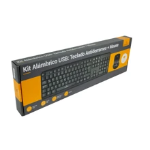 Kit de Teclado y Mouse USB PC-201076, Teclado en Español, Diseño Ergonómico, Mouse Ambidiestro, Conexión por Cable, Compatibilidad Universal, Ideal para Oficina y Hogar - Negro - Ver 1