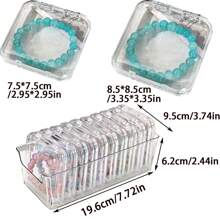1/10pcs Acrylic Jewelry Storage Box, Anti-Oxidation Transparent Bracelet Chain Holder Box, Cosmetic Sponge Organizer Box, Household Desktop Storage
