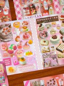 4pcs/Set Vintage Style Cuisine Stickers, Travel Series, For Scrapbooking DIY Decoration