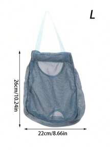 1 pieza Organizador de bolsas de basura plegable, bolsa de malla de almacenamiento montada en la pared sin perforaciones, bolsa de almacenamiento de malla, dispensador de estantería de bolsas de plástico, utensilios de cocina - Multicolor - Ver 4