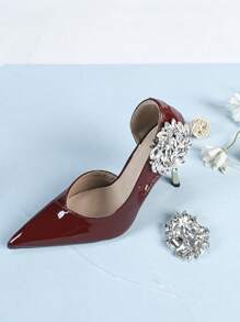 2pcs Multi-Season Creative Street Fashion Detachable DIY Shoe Accessories - Silver - View 3