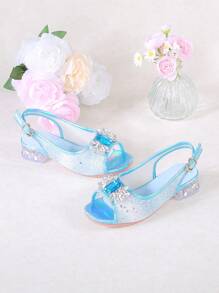 1 Pair Girls' Fashion High Heel Sandals, Suitable For Summer