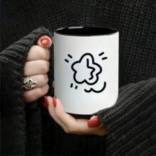 [Mok met ster en zon] 1 stuk creatieve en unieke keramische koffiekopjes, ideaal voor sap, melk, koffie - perfect verjaardags- en vakantiecadeau voor familie, cadeau voor hem, grappige mok, geschikt voor kantoormiddagthee, koffiekopje, geschikt voor thuisontbijt, melkkopje, beker voor koude dranken, mok, waterkopje, melktheekopje, bierkopje, herbruikbaar keramisch materiaal, ook geschikt voor creatieve feestcadeaus.