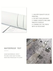1 Póster de lienzo, Impresión de arte de pared de baño con cita francesa "Oui Oui", impresión de juego de palabras divertida, arte de pared humorístico para la sala de estar, decoración de pared para el dormitorio, decoración del hogar, sin marco