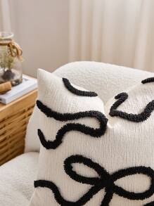 Pernă decorativă brodată în stil nordic, 45*45 cm, cu ciucuri din pluș pentru canapea, pat, scaun la fereastră (1 buc., 2 buc. opțional)