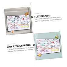 1pc Dry Erase Magnetic Refrigerator Calendar,Marker And Eraser Options Available, Non-Ghosting Dry Erase Calendar For Wall, Kitchen, Or Desk, Premium White Surface, Easy To Clean, Stain Resistant, Includes 1 Colored Dry Erase Markers And Red Eraser, Stay On Track And Organize Your Month With This Convenient Calendar, Useful For Tracking Goals, To-Do Lists, And Appointments. - Multicolor - View 9