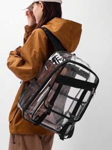 新款透明时尚简约前卫女士背包、夏季沙滩包、休闲通勤包、实用又宽敞