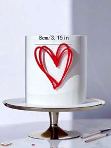 Set de 10 decoraciones de pastel acrílicas en forma de corazón, artículos de fotografía para cumpleaños