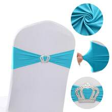 30/10/1 Pieces Of Spandex Elastic Chair With Bowknot For Wedding Reception - Universal Elastic Chair Cover Strap, Buckle Slider Suitable For Decorating Chair Waistband, Birthday Party, Wedding Party, On-Site Chair Backrest Decoration And Fixation For Banquets, Parties, Hotel Events Graduation Party Chair Decoration