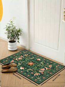 Pastoral Style Decorative Carpet With Floral And Bird Patterns, Suitable For HomeRugs In Courtyards, Bedrooms, Living Rooms, Kitchens, And Door Mats