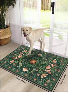 Pastoral Style Decorative Carpet With Floral And Bird Patterns, Suitable For HomeRugs In Courtyards, Bedrooms, Living Rooms, Kitchens, And Door Mats