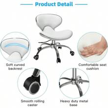 Pedicure Stools For Nail TechShort Height Adjustable Stool  Chair For  Spa Massage  Esthetician Shop Kitchen White
