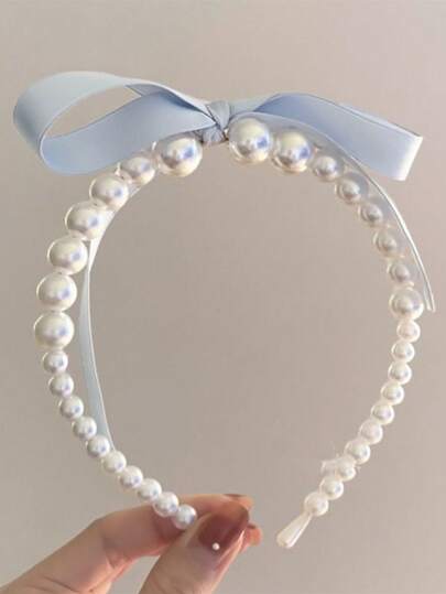 1 قطعة شريط مزين بخرز الزينة الصناعية، شريط للشعر، شريط رأس، إكسسوارات شعر