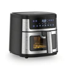 ostarkdom 6L Oil-Free Air Fryer Touchscreen Air Fryer New ARANZO 6L Model With Viewing Window 6 Preset Cooking Settings, Adjustable Temperature Up To 200°C, 60-Minute Timer, Auto Shut-Off, 1500W - EU C Type Plug(220-240V) - View 6