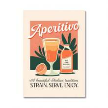 1pc Cartoon Cocktail Drinks Negroni Daiquiri Posters Retro Mojito Canvas Prints Wall Art Painting Pictures Bar Kitchen Home Decor No Frame