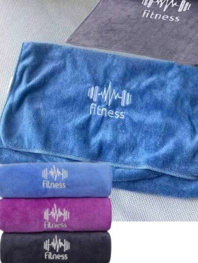 1pc/2pcs/3pcs Microfibre Fitness Towel, Absorbent Sports Towel, Extra Long Extra Large Extra Soft Towel, Yoga Towel, Fitness Towel, Sweat Absorbent Towel, Towel For Fitness, Blue, Grey, Purple