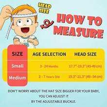 1顶男女童卡通印花渔夫帽，防晒可调节宽檐沙滩帽，适合1-6岁儿童。 - 彩色 - 查看 3