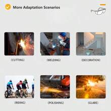 3件/套（可调节激光防护镜+便携式眼镜盒+清洁布）；适用于各种IPL美容仪、脱毛仪、激光消毒棒等强光、紫外激光设备的日常防护；一体化镜头设计，视野更宽 - 彩色 - 查看 8