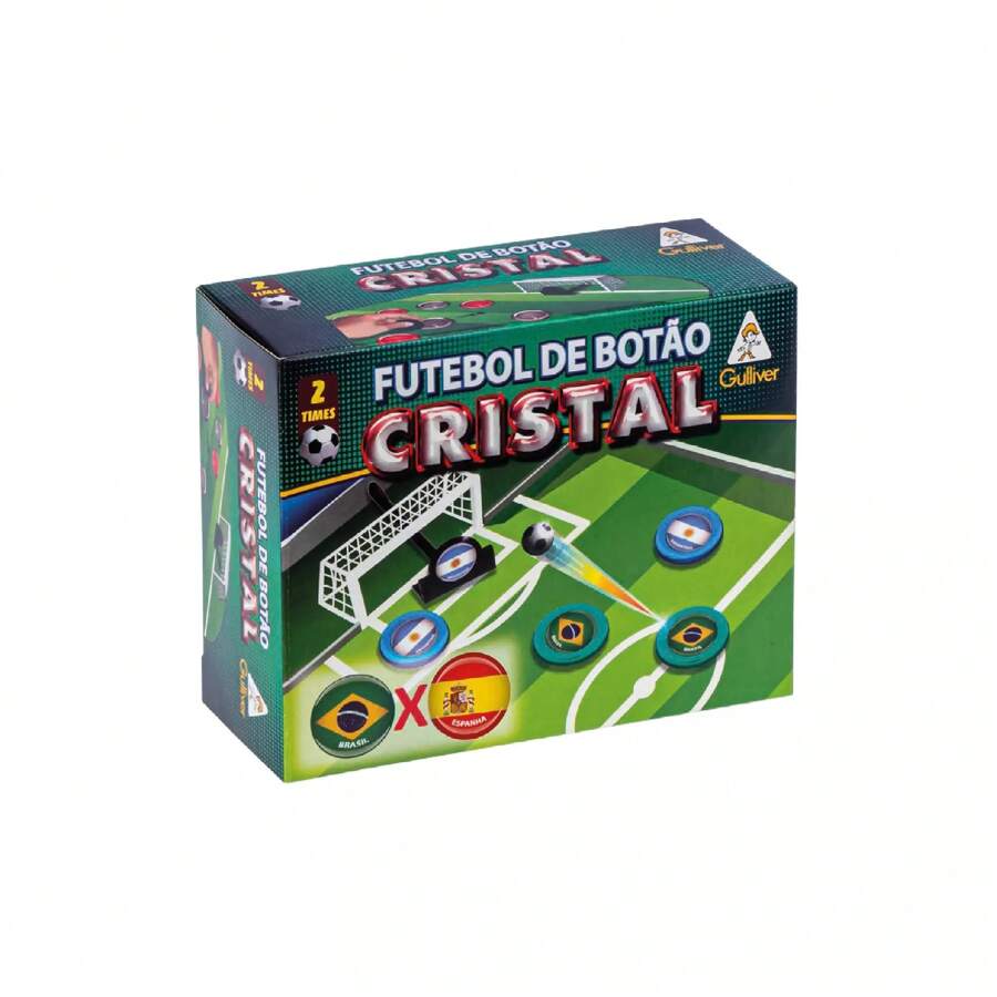 Futebol De Botão Cristal Seleção Brasil x Espanha - Gulliver - Multicolorido - Visão 1
