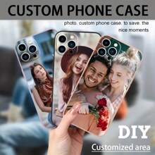 1 pieza Funda protectora de teléfono personalizada de TPU en color negro, blanco y morado compatible con modelos de /Galaxy, elegante, colorida, vintage, linda, personalizada, ideal como regalo para él, ella, novio, novia, familia, amigos, abuelos, pareja, para aniversarios, para cumpleaños
