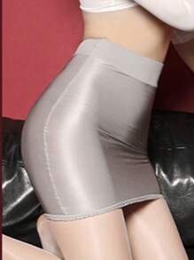 Women's Shiny Sheer See-Through Tight Bodycon, High Elastic Micro Short Silk Stockings Mini Skirt Night Clubwear Sexy Lingerie, For OL Cosplay, Couple Flirting, Role Playing, Daily Wearing, Party