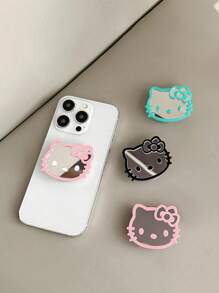 Sanrio 1 pieza Accesorio móvil de Hello Kitty de Sanrio con soporte retráctil de acrílico con dibujos animados y diseño de espejo (con respaldo adhesivo) (algunas piezas pueden ser aleatorias), compatible con iPhone, teléfonos Android, regalo para cumpleaños, familia, amigos, soporte y agarre para teléfono