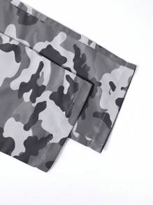1st Jongens/Tieners Casual Camo Print Losse Cargo Broek, Multi-Zak Wijde Pijpen Broek, Buiten Oefening, Lente/Zomer/Herfst/Winter