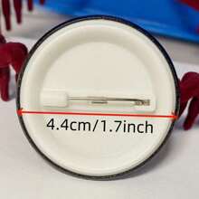 44mm 1.7inch Pins Broach DIY Buttons Snap-In Craft - White - View 2