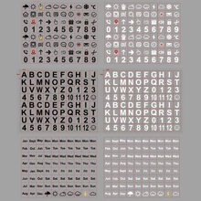 3 stuks/set Letter, Nummer, Maand, Dag, Weerpictogramstickers, Scrapbooking Decoratieve stickers voor planner, dagboek