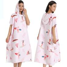 Toalha de Praia Multifuncional de Secagem Rápida e Livre de Areia, Poncho de Surf com Capuz Compacto para Adultos Homens e Mulheres, Roupa de Mergulho com Mangas Ajustáveis para Surf, Natação, Banho, Casamento, Decoração de Casa e Banheiro, Volta às Aulas