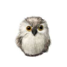 Faux Fur Owl Figurines Realistic Plush Owl Ornaments Small Animal Sculptures Home Garden Decorations