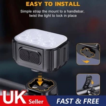 NetHong Mountain Bike Lights USB Rechargeable Bicycle T6 LED Torch Front Rear Lamp Set