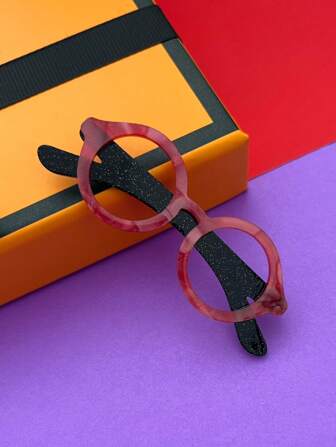 1pc Creative Acrylic Glasses Brooch, Cute Geometric Lapel Pin, Bag Clothes Hat Decor Accessory Dress Accessories Pin For Clothes Bag Charm School Office Accessories Shirts Jacket Jewelry Halloween Clothes Pin Funny Teacher Gifts Halloween Accessories Teachers Day Costume Accessories Bag Charms Christmas