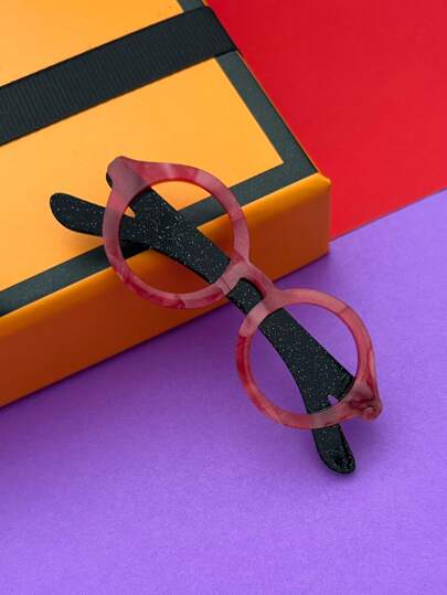 1pc Creative Acrylic Glasses Brooch, Cute Geometric Lapel Pin, Bag Clothes Hat Decor Accessory Dress Accessories Pin For Clothes Bag Charm School Office Accessories Shirts Jacket Jewelry Halloween Clothes Pin Funny Teacher Gifts Halloween Accessories Teachers Day Costume Accessories Bag Charms Christmas