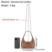 Royal Bagger Genuine Leather Small Handbag For Women – Fashionable Casual Chain Shoulder And Crossbody Bag