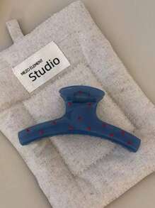 2 piezas/4 piezas Pinza de pelo de mujer con lunares azules, accesorios de pelo acrílicos elegantes y versátiles para todo el año, pinzas de pelo, pasador de pelo, clip de pelo para vacaciones y atuendos de mujer - Azul - Ver 14