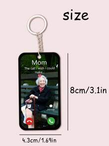 Custom Memorial Photo Keychain, Personalized Name Keychain, Customized Acrylic Keychain, Customizable Sympathy Gift, Father's Day, Mother's Day Gift - Multicolor - View 3