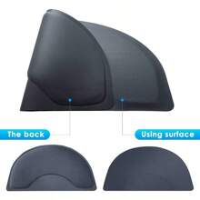 Mats For Hair Stylist 3′X5′ Barber Shop  Floor Chair Mat -Black Semi Circle Hair Stylist Station Anti Fatigue  Mats -1 2" Thick  Standing Mat - 黑色1 - 查看 4