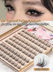 80 片人造貂皮，3D 自然效果，易于粘贴于眼睛，独立睫毛簇，睫毛簇，独立假睫毛，可重复使用，瞬间放大，分段设计，适合各种 DIY 选项，给您一对个性化的大眼睛（猫），无需胶水，浓密的动漫睫毛，蓬松，交叉睫毛簇，睫毛簇，独立睫毛，睫毛，假睫毛 - C - 查看 8