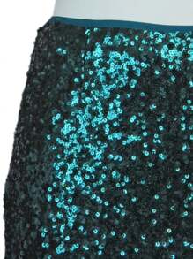 Paulo Due Sequin Mini Skirt - 墨綠色 - 查看 4