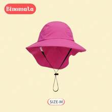 1顶男女童卡通印花渔夫帽，防晒可调节宽檐沙滩帽，适合1-6岁儿童。 - 彩色 - 查看 18