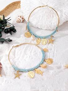 Bohemian Vacation Style Exaggerated Large Earrings - Marine Life Pendant Decoration - Women's Earrings