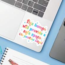1PC This Human Will Provide A Safe Space Vinyl Sticker - Ally & Inclusive Decal, No Question Asked Waterproof Sticker For Water Bottles, Laptops & Tumblers, Pride Month Gift, Mental Health Awareness Sticker