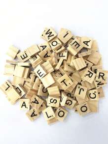 100个木制塑料英文字母，包括数字符号和拼写字母，适用于手工艺品、DIY木制礼品装饰、杯垫制作、拼写游戏、节日派对装饰、婚礼季房间装饰、家居装饰，非常适合圣诞节、婚礼、情人节、感恩节、复活节、万圣节和其他节日。 - 彩色 - 查看 8