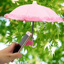 1pc Lace Sun Protection Umbrella With Silicone Suction Cup Phone Holder - Multicolor - View 11